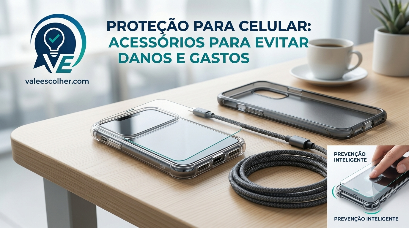 Acessórios para proteção de celular contra quedas, riscos e água