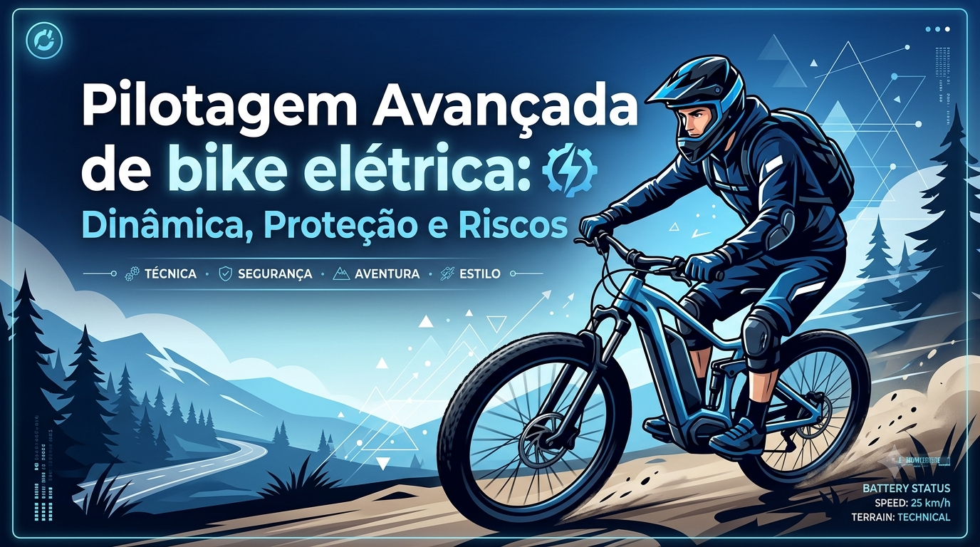 Pilotagem Avançada de bike elétrica: Dinâmica, Proteção e Riscos